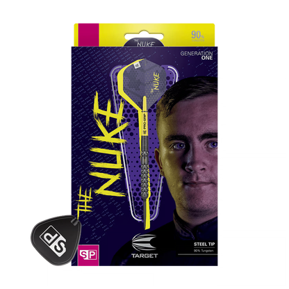 Target Luke Littler GEN1 Steeldart mit 90 Prozent Tungsten-Barrel