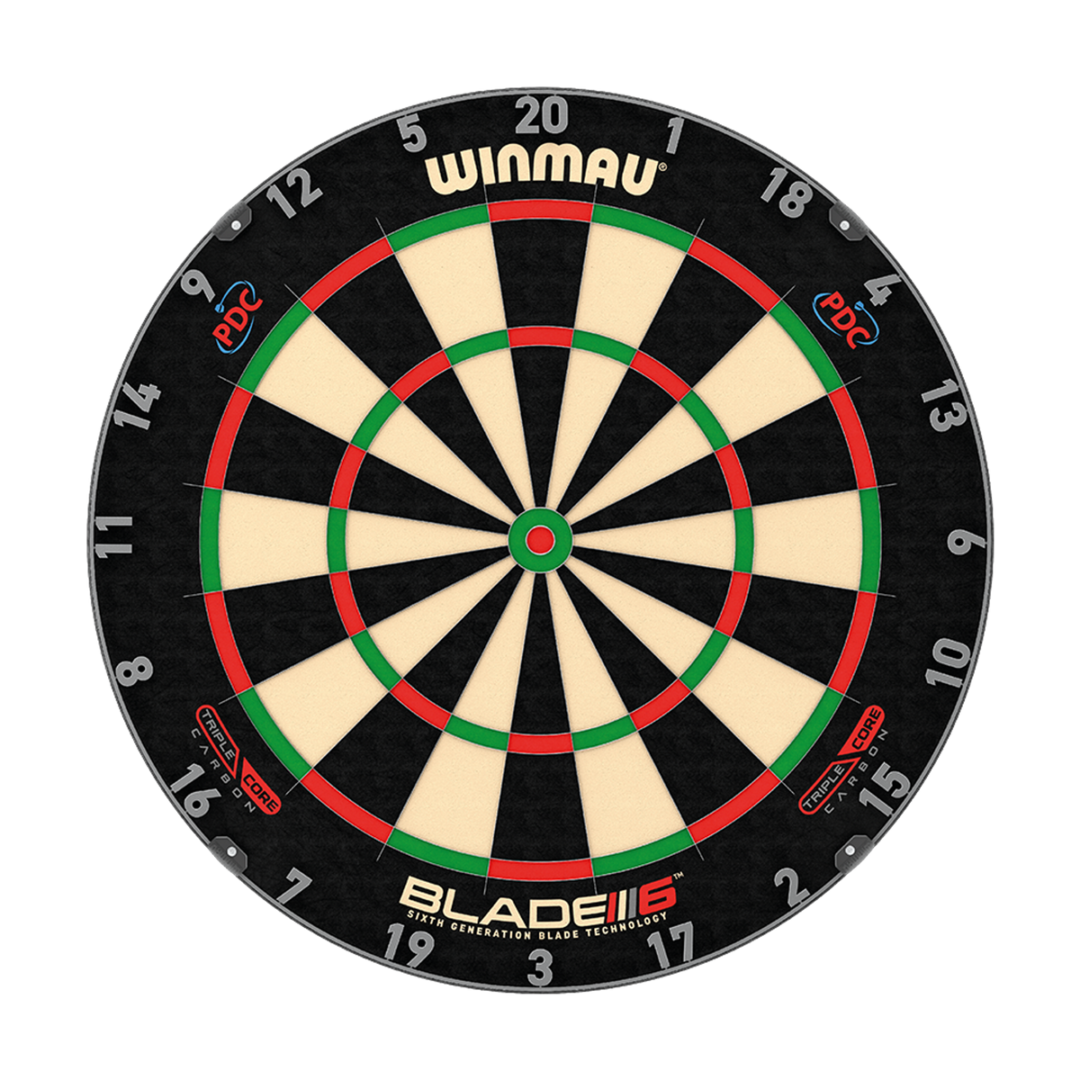 Winmau Blade 6 Triple Core Steeldartboard, Verpackung
