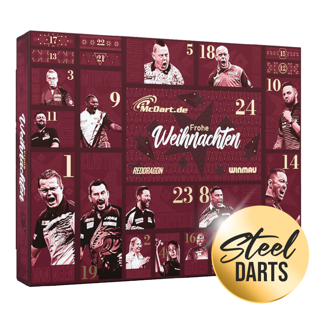 McDart Premium Adventskalender 2026 für Steeldart-Spieler