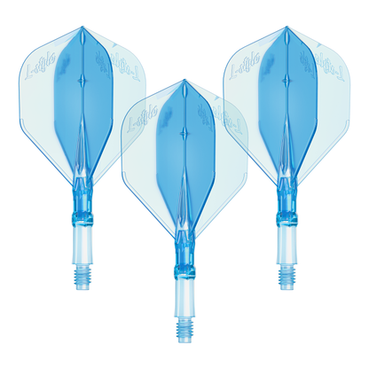 L-Style L-System Clear Blue, Set mit drei Flights und Shafts