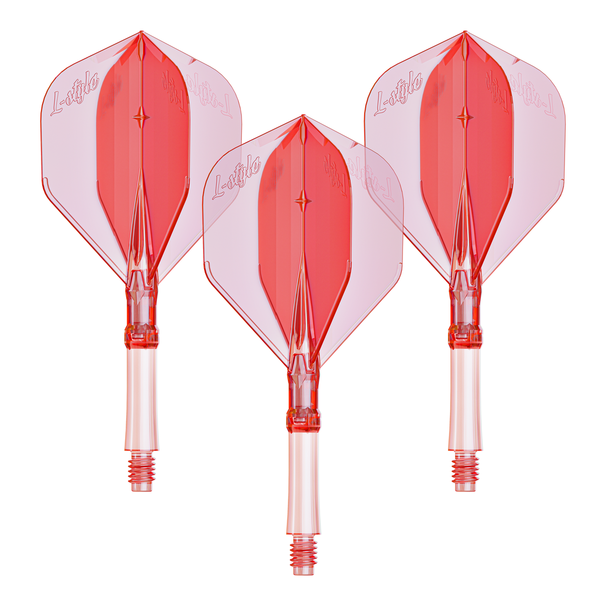 L-Style L-System Clear Red, Set mit drei Flights und Shafts