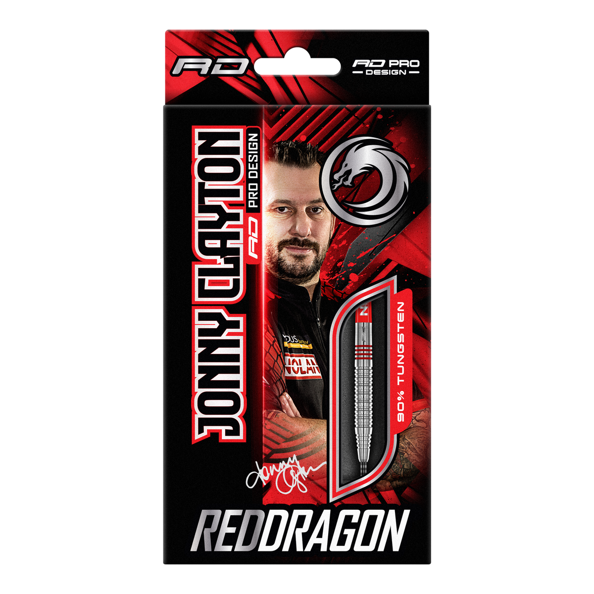 Red Dragon Jonny Clayton Original 2 Steeldart mit 24 Gramm Barrel