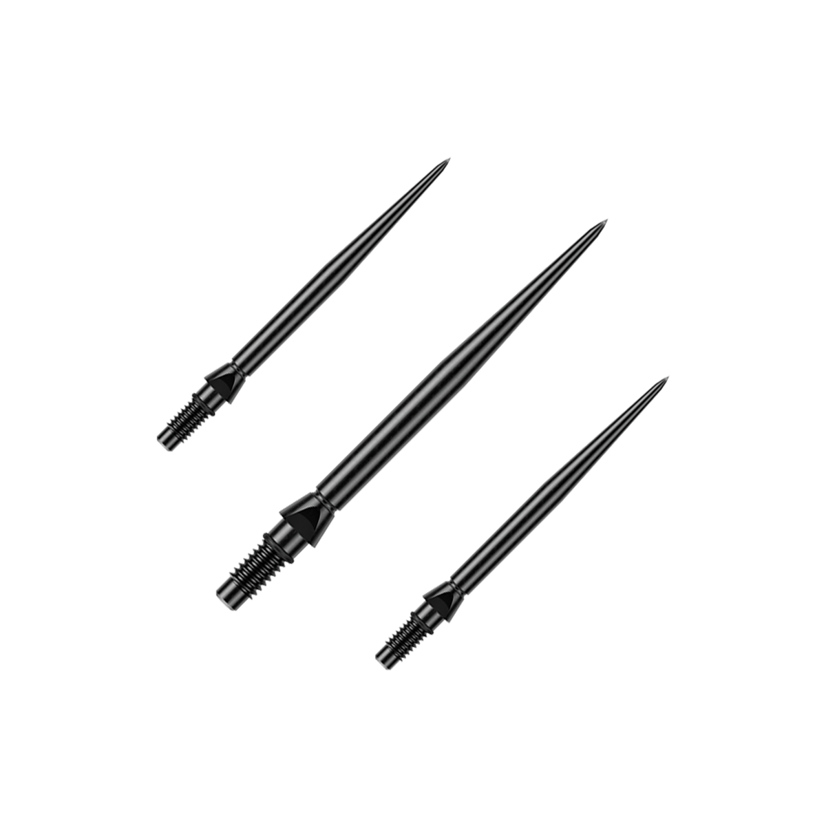 Winmau Switch Point Smooth Steeldartspitzen in Schwarz, 26 mm, ein Satz