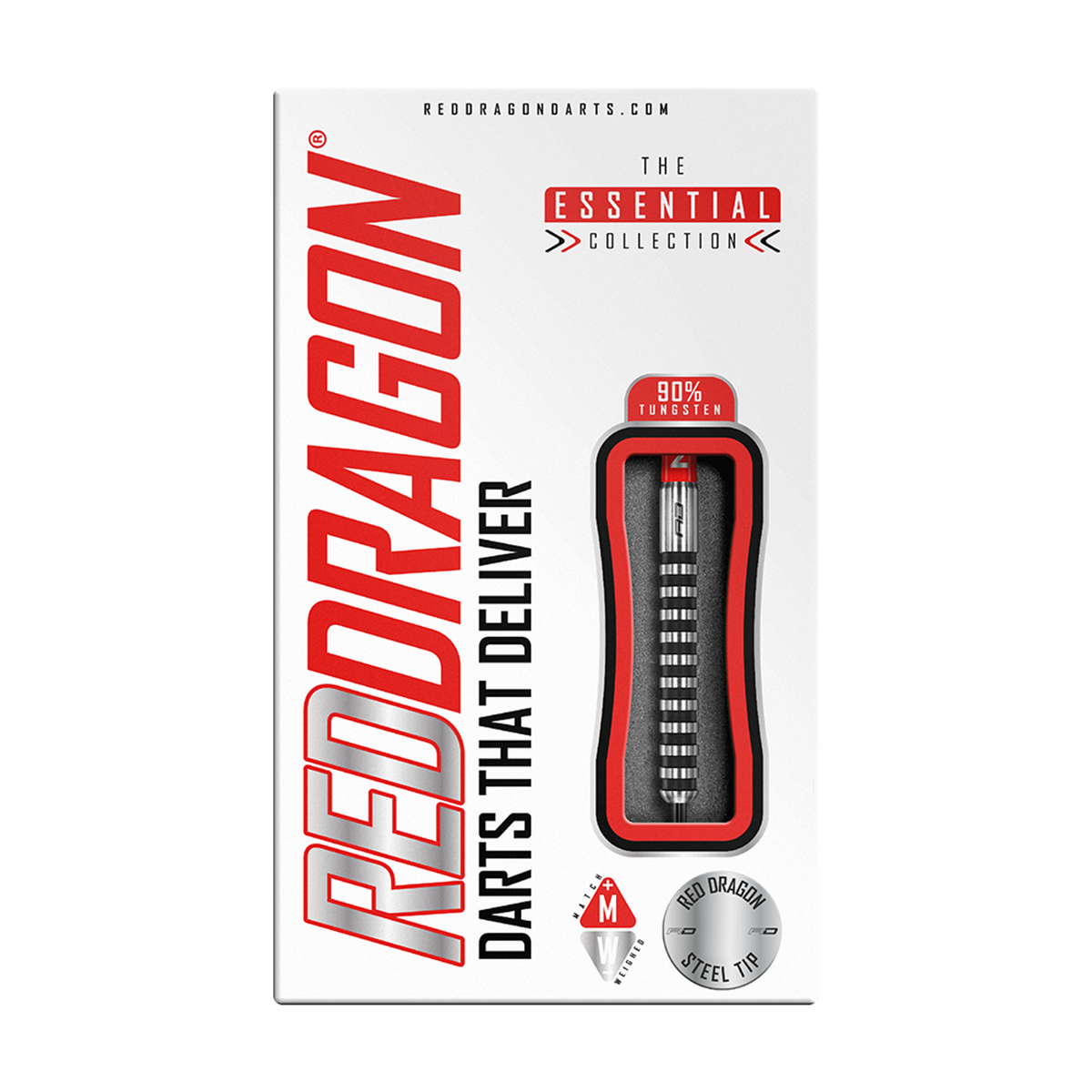 Red Dragon Javelin Black Steeldarts, Set mit Shafts und Flights